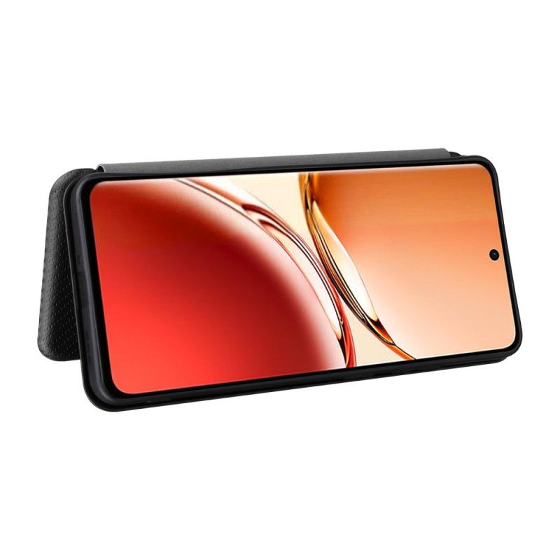 Flip Cover Oppo Reno 12F 5G Fibre Carbone