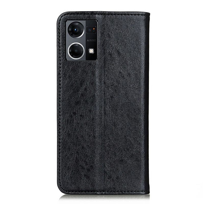 Flip Cover Oppo Reno 7 Simili Cuir Texturé