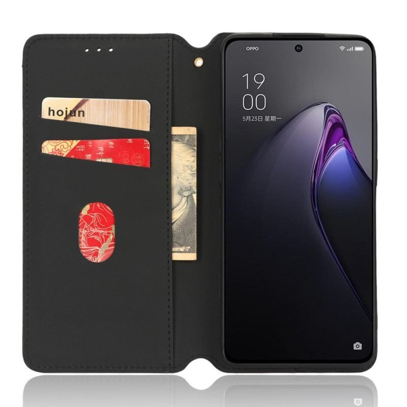 Flip Cover Oppo Reno 8 Pro Effet Cuir Cubes 3D