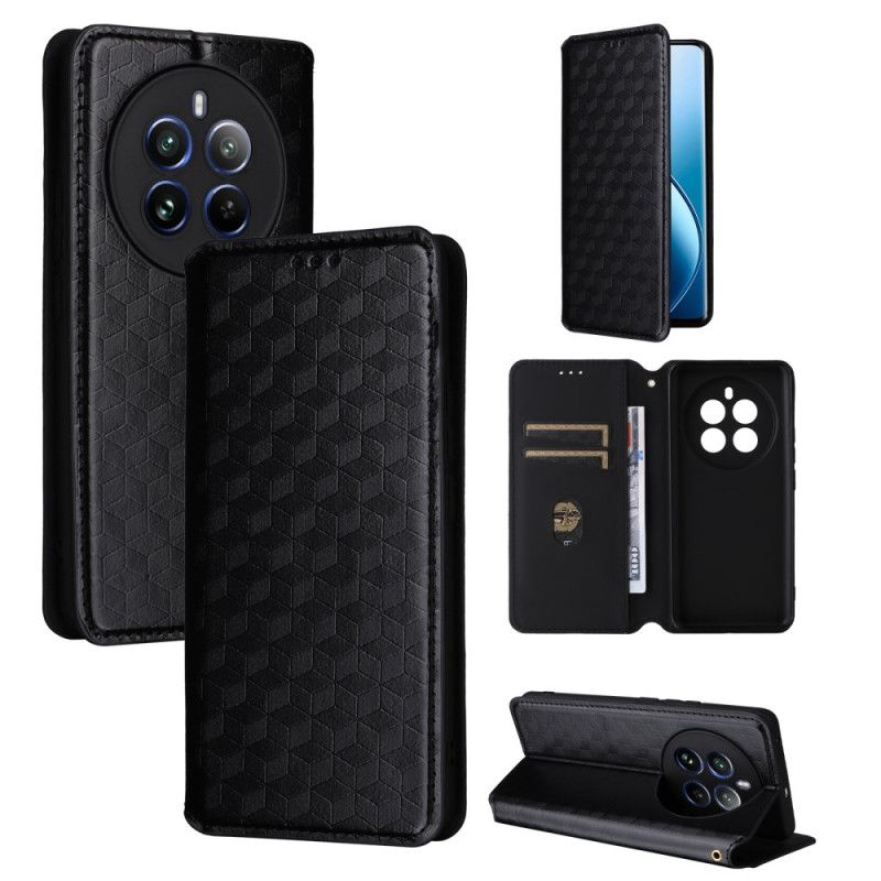 Flip Cover Realme 12 Pro / 12 Pro Plus Motif Losanges 3D