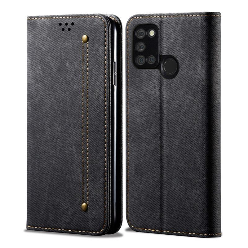 Flip Cover Realme 7i Tissu Jeans