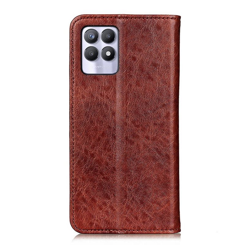 Flip Cover Realme 8i Texture Cuir