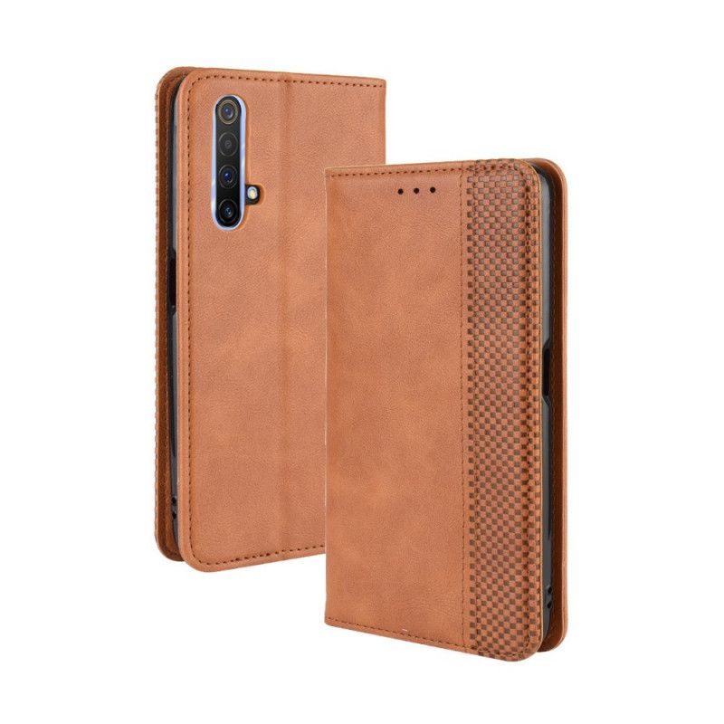 Flip Cover Realme X50 Effet Cuir Vintage Stylisé