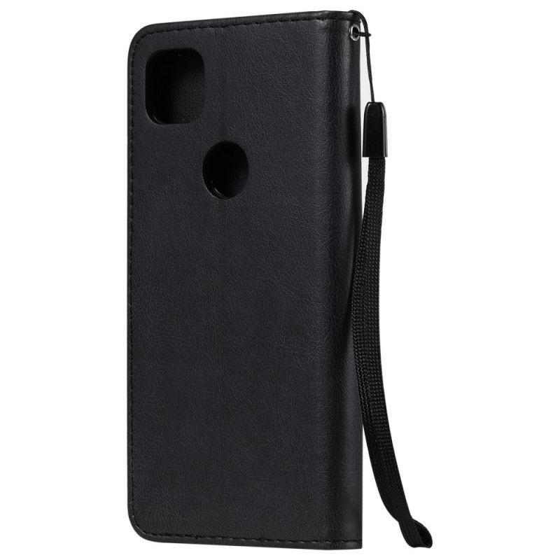 Housse Google Pixel 4a Effet Cuir À Lanière