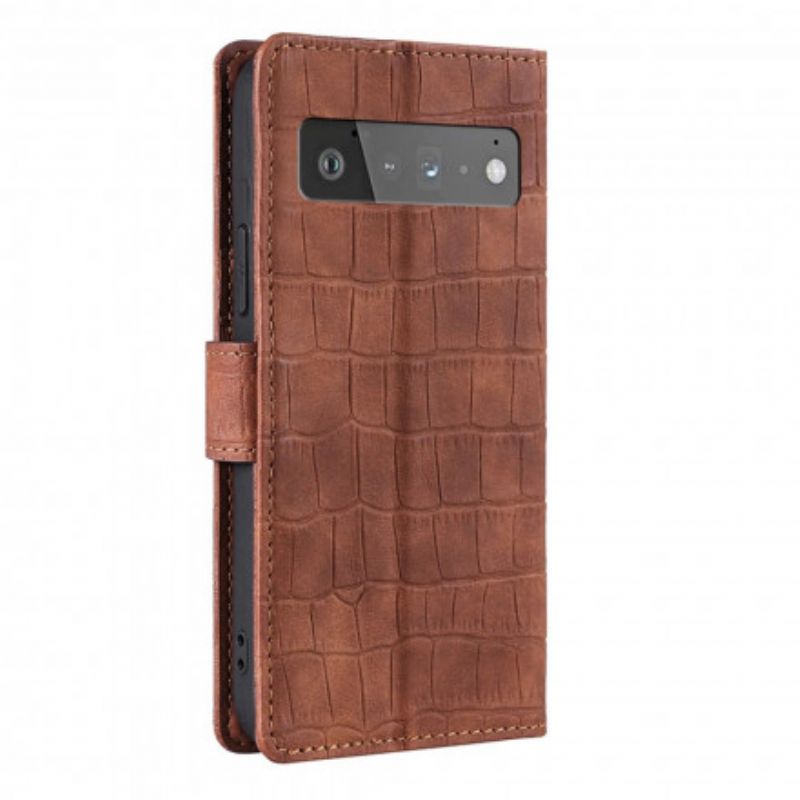 Housse Google Pixel 6 Pro Skin-touch Crocodile