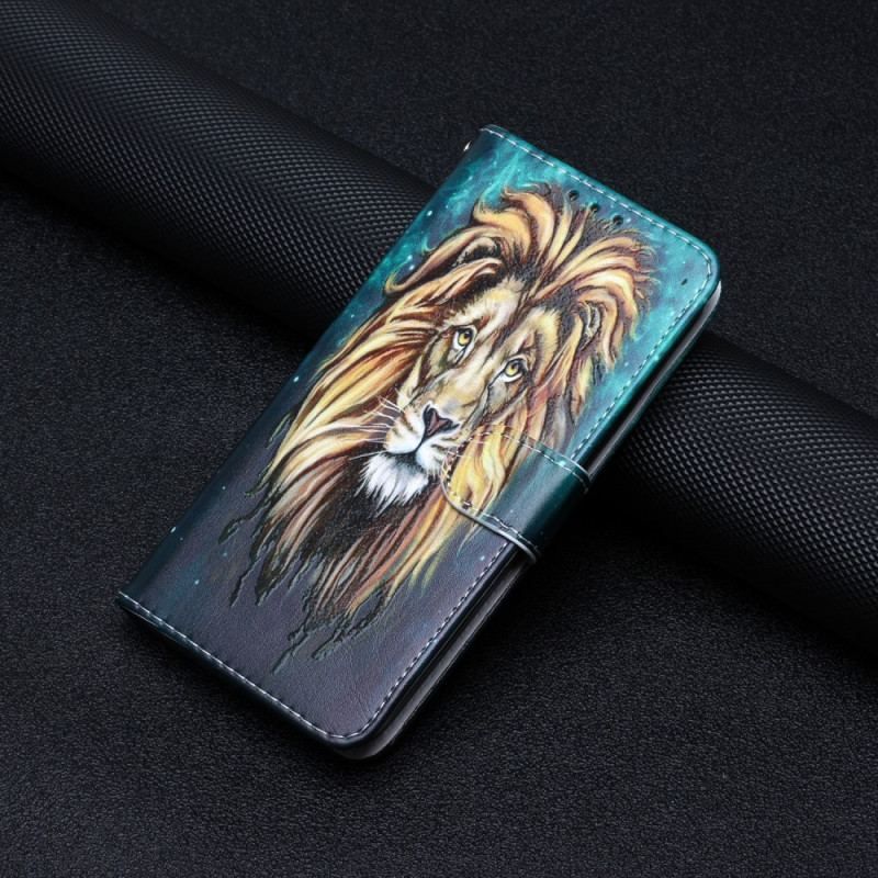 Housse Google Pixel 7A Lion Coloré à Lanière