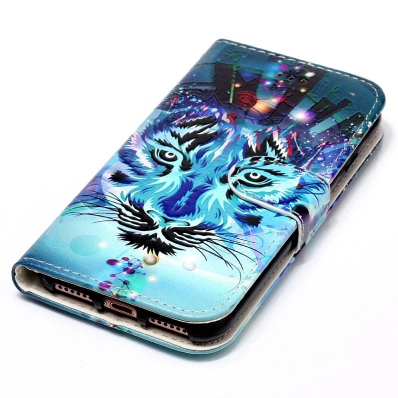 Housse Google Pixel 7A Tigre Coloré à Lanière