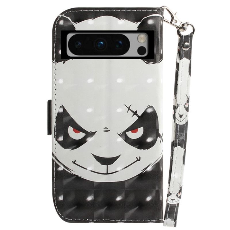 Housse Google Pixel 8 Pro Angry Panda à Lanière