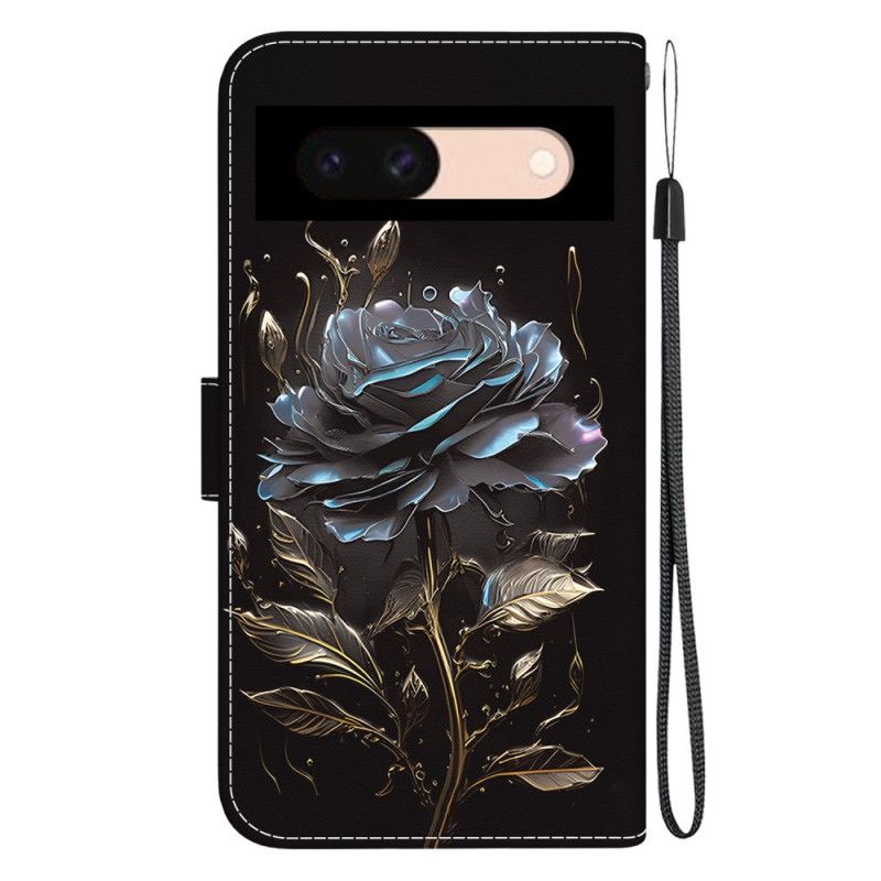 Housse Google Pixel 8a Rose Noire Lanière