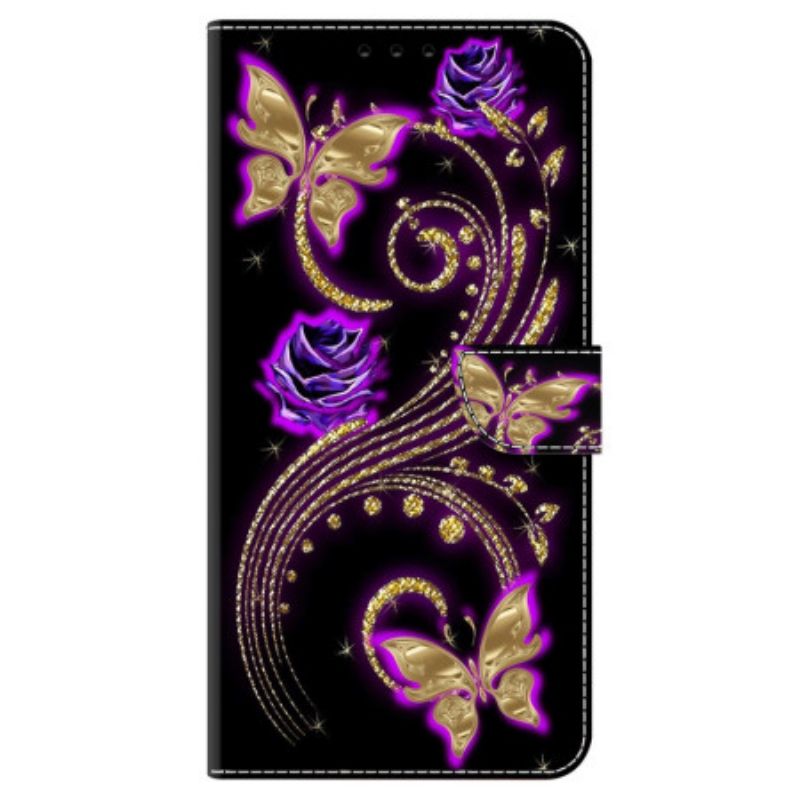 Housse Google Pixel 9 / Pixel 9 Pro Fleurs Violettes et Papillons