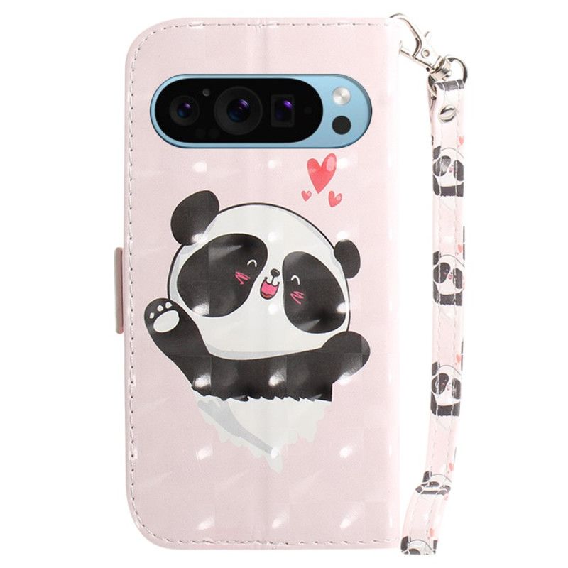 Housse Google Pixel 9 / Pixel 9 Pro Panda Love à Lanière