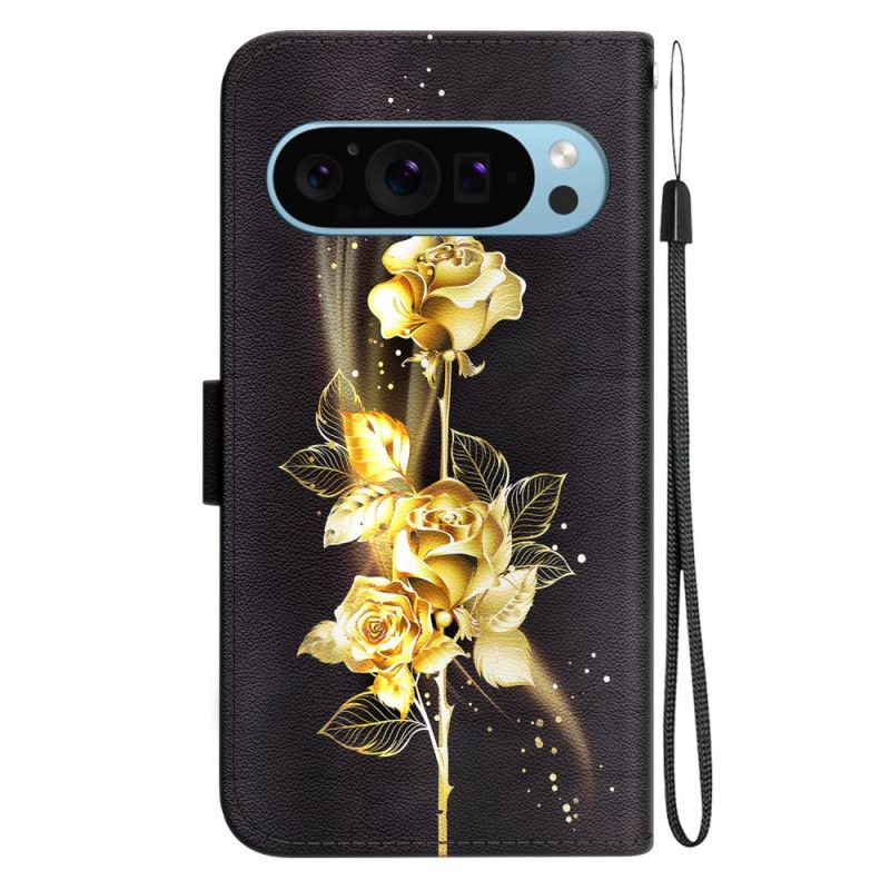 Housse Google Pixel 9 / Pixel 9 Pro Papillons Dorés et Roses