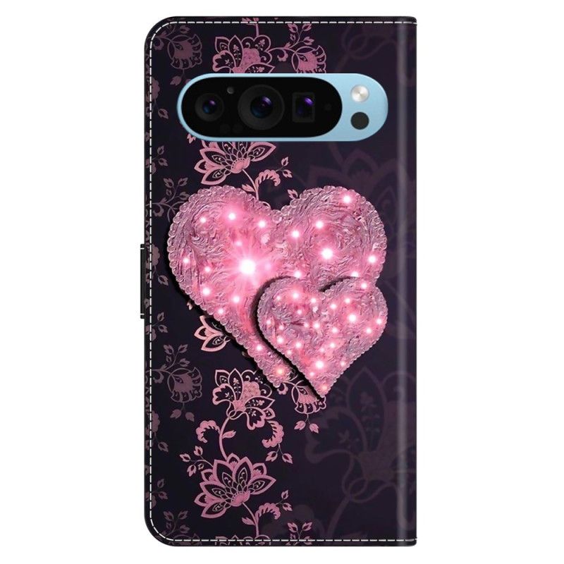 Housse Google Pixel 9 Pro XL Coeurs de Dentelle