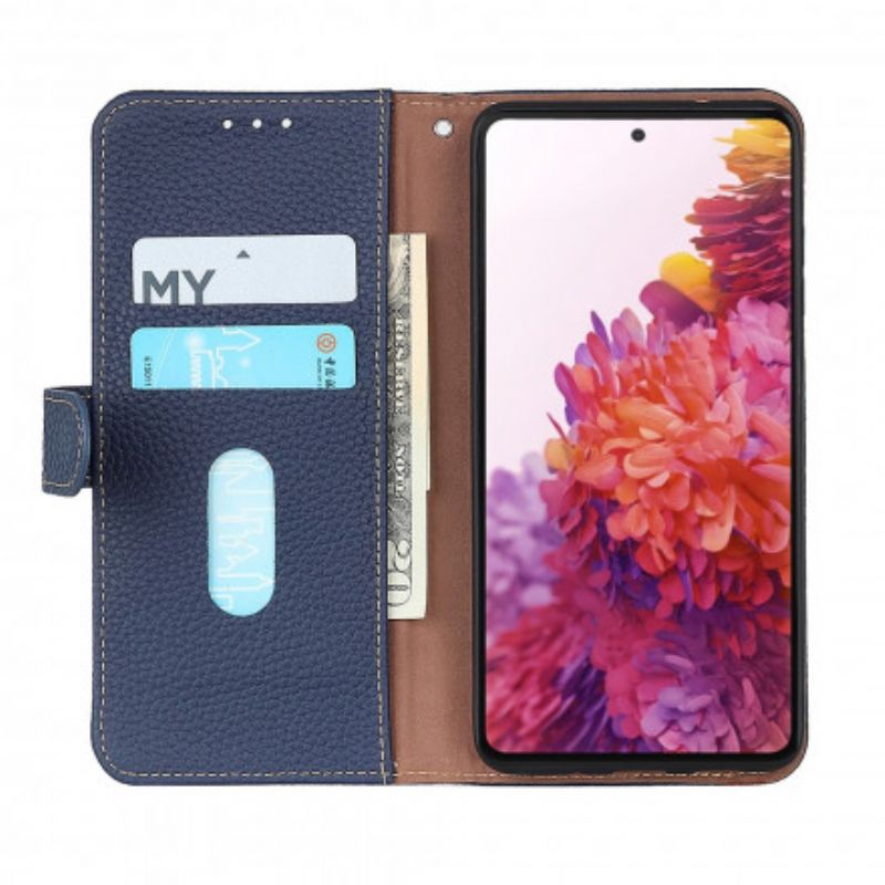 Housse Moto G100 Cuir Litchi Khazneh