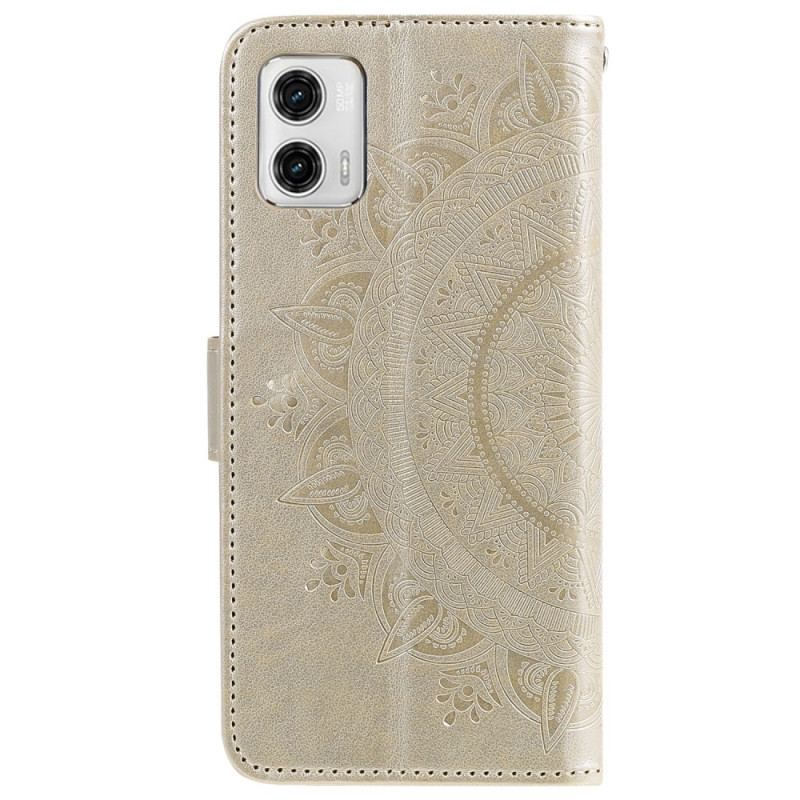 Housse Moto G73 5G Mandala Soleil