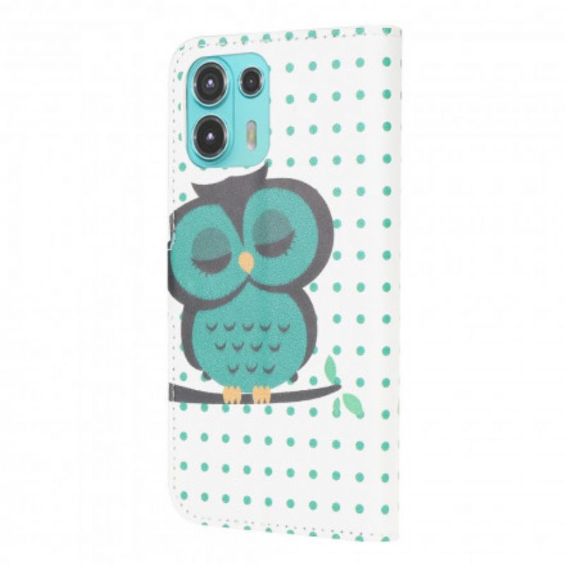 Housse Motorola Edge 20 Lite Hibou Endormi