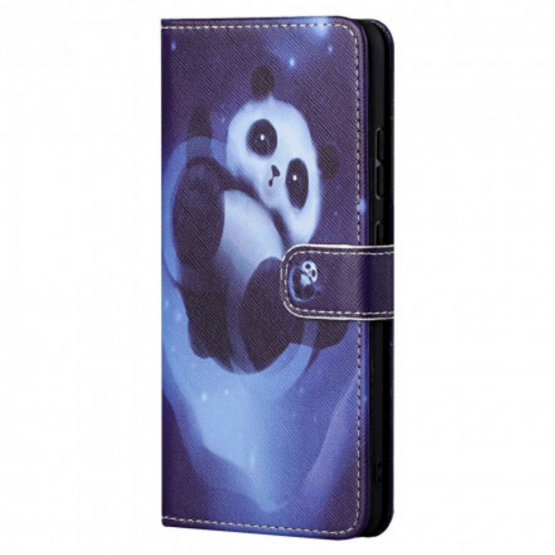 Housse Motorola Edge 20 Panda Space À Lanière