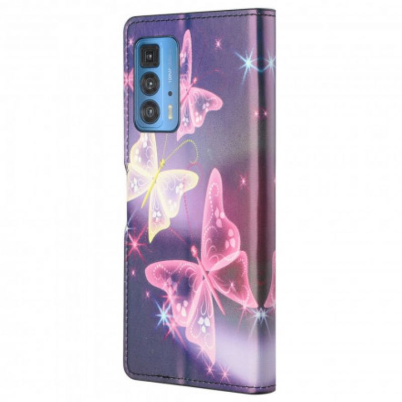 Housse Motorola Edge 20 Pro Papillons Et Fleurs