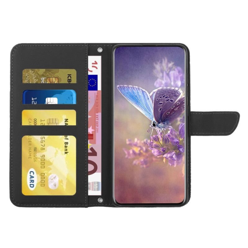 Housse Motorola Edge 40 Pro Papillon avec Bandoulière