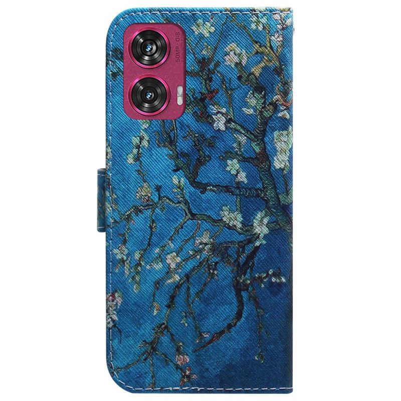 Housse Motorola Edge 50 Fusion Fleurs d'Abricot