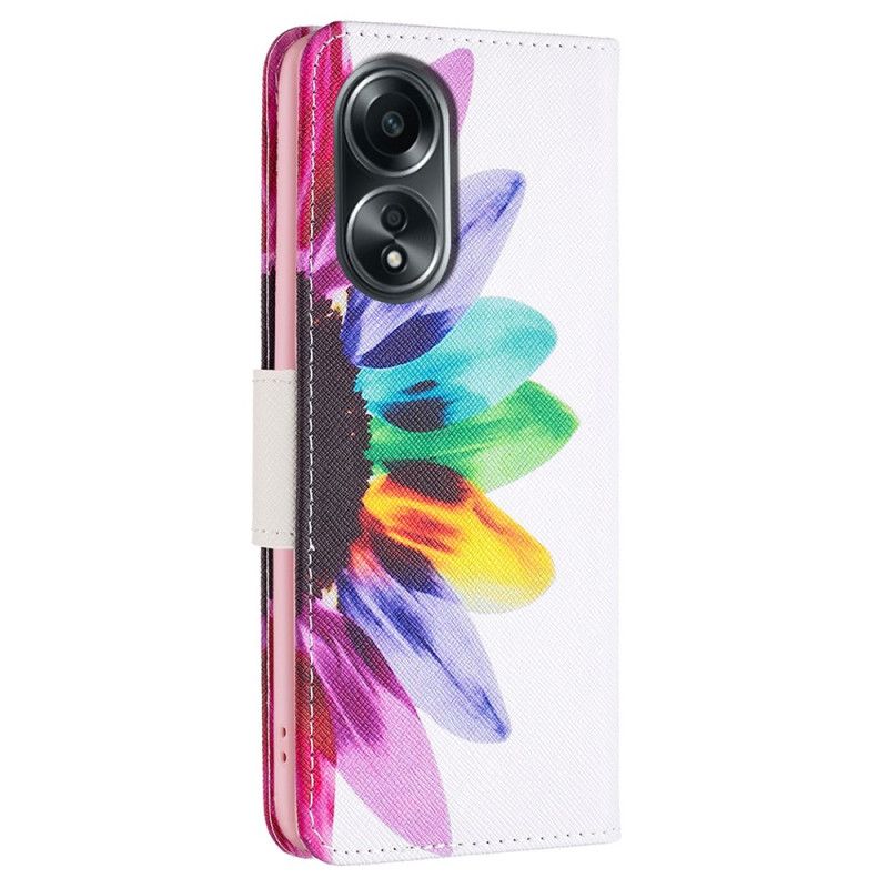 Housse Oppo A58 / A98 5G Fleur Aquarelle