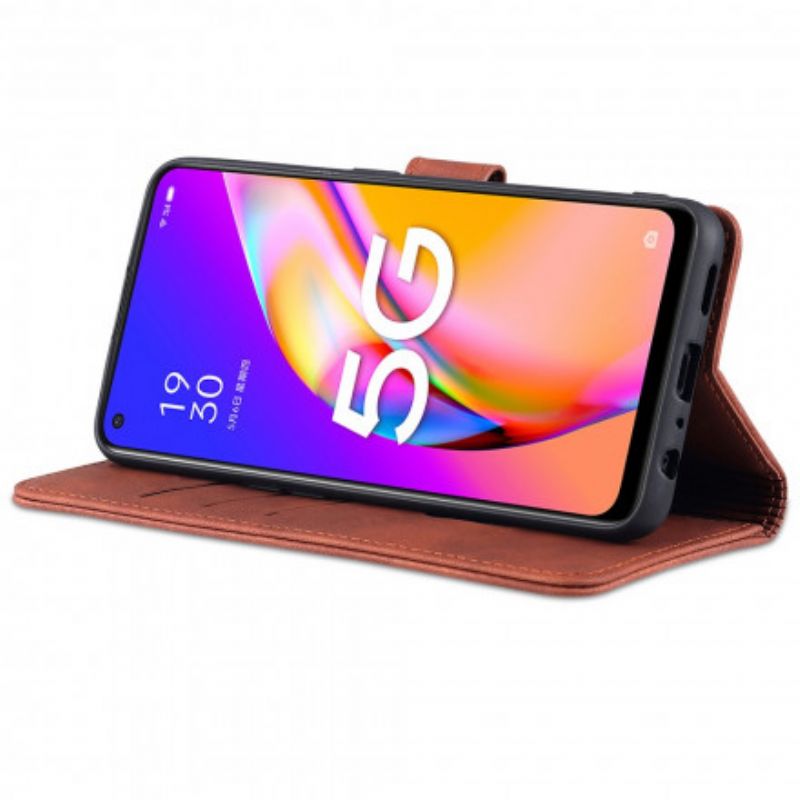 Housse Oppo A94 5G Azns Effet Cuir