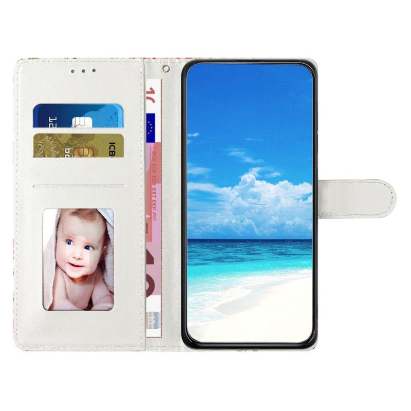 Housse Oppo A98 5G Chat Blanc 3D à Lanière