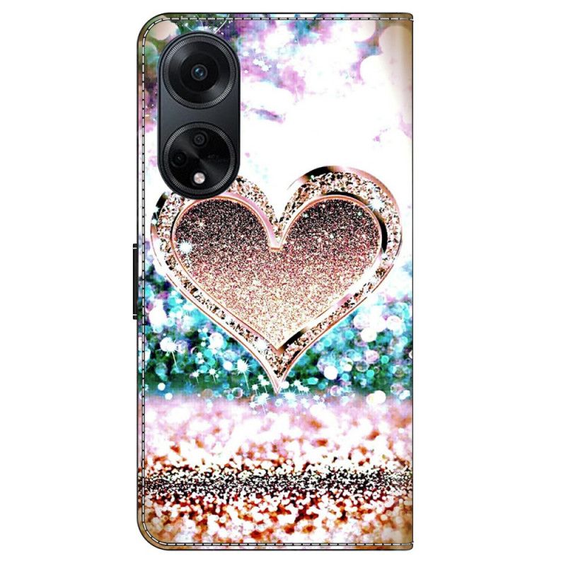 Housse Oppo A98 5G Coeur de Diamant Rose