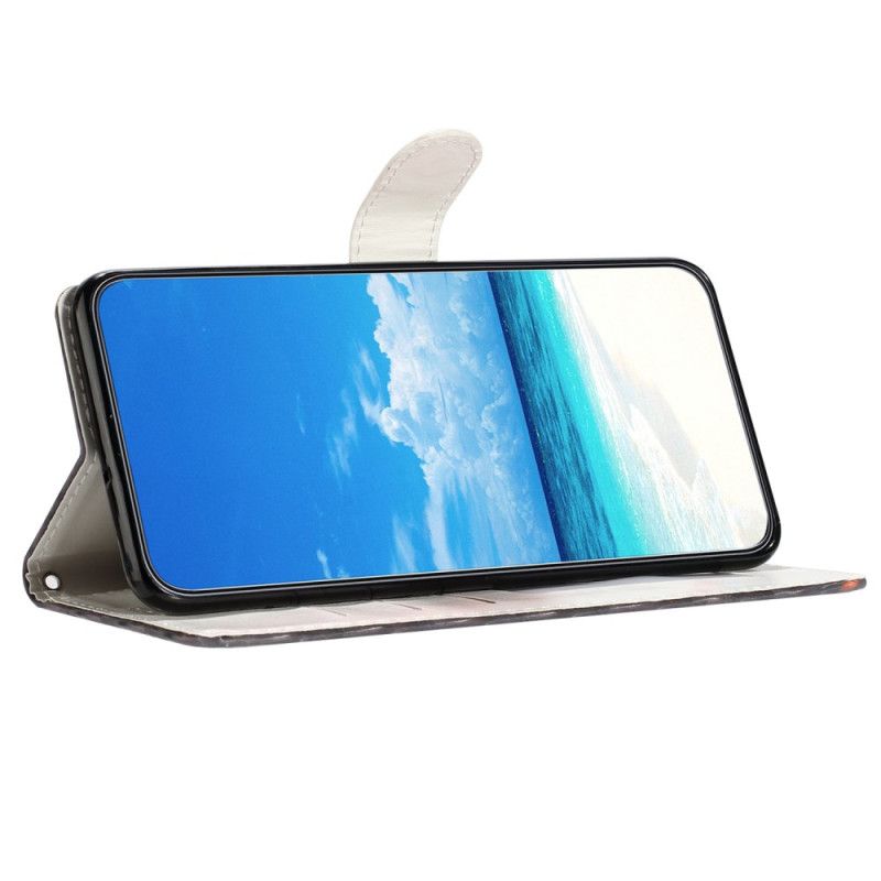 Housse Oppo A98 5G Papillons 3D à Lanière