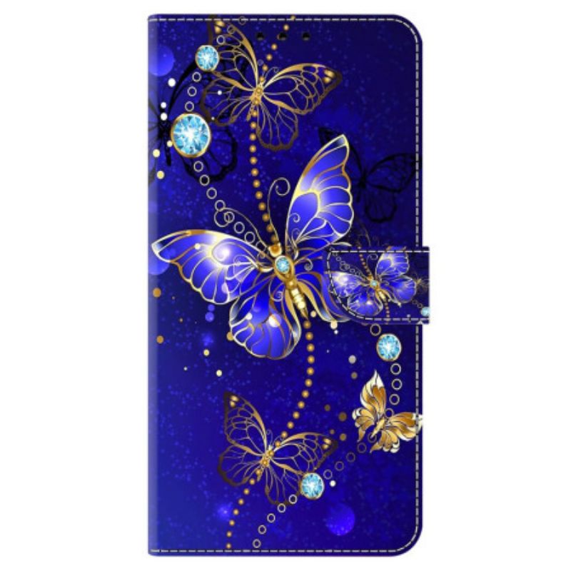 Housse Oppo A98 5G Papillons Diamants