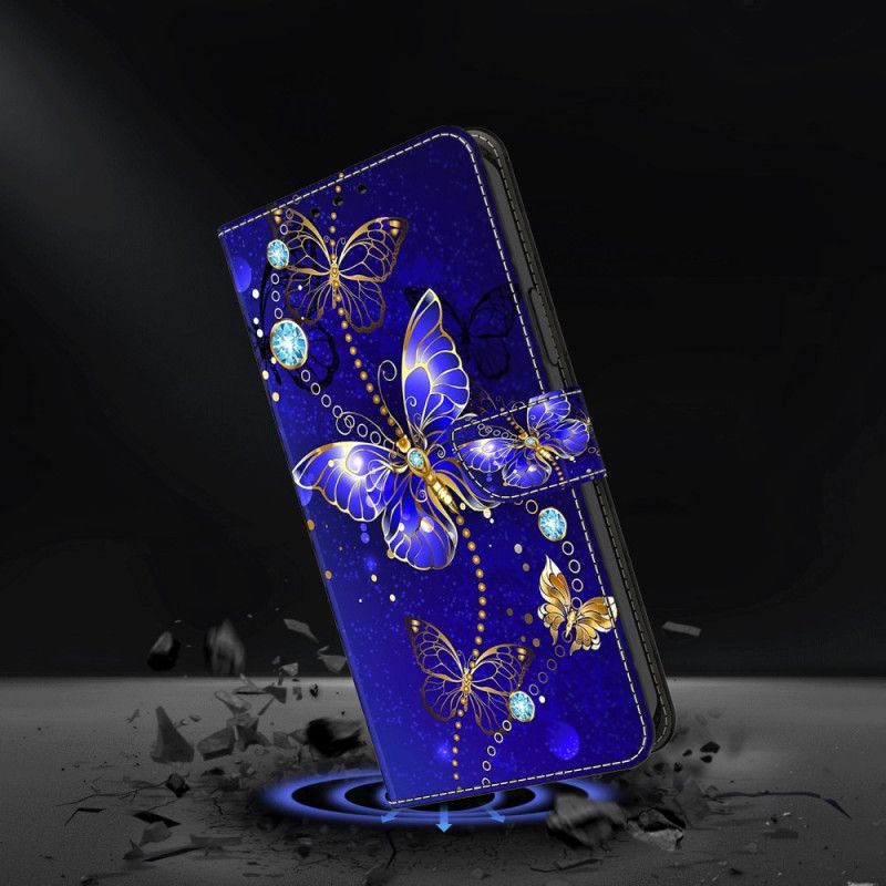 Housse Oppo A98 5G Papillons Diamants