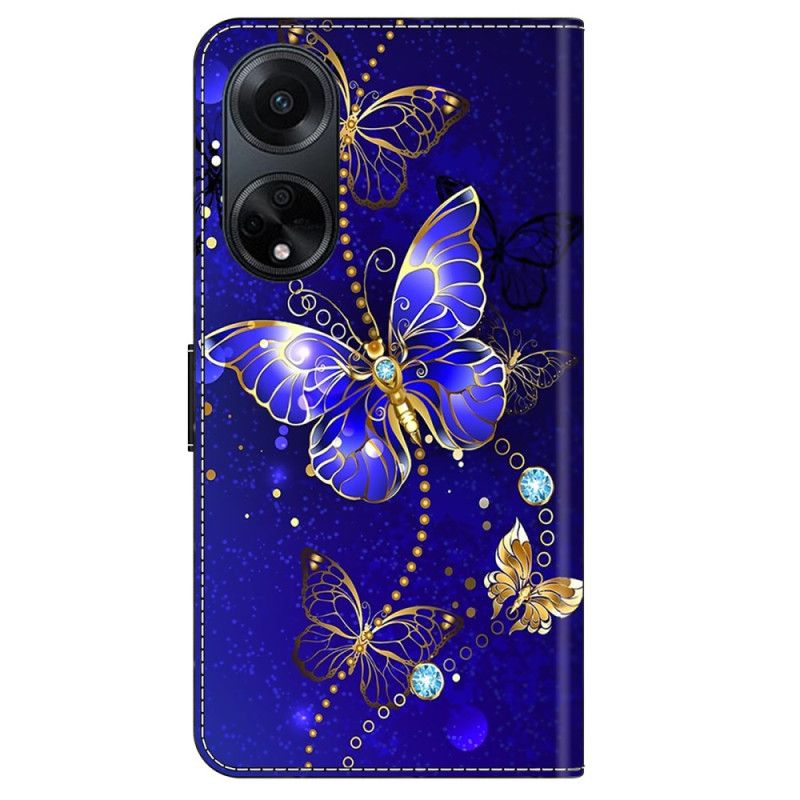 Housse Oppo A98 5G Papillons Diamants