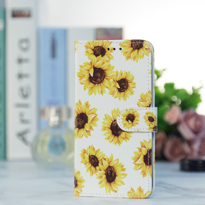 Housse Oppo A98 5G Tournesols à Lanière