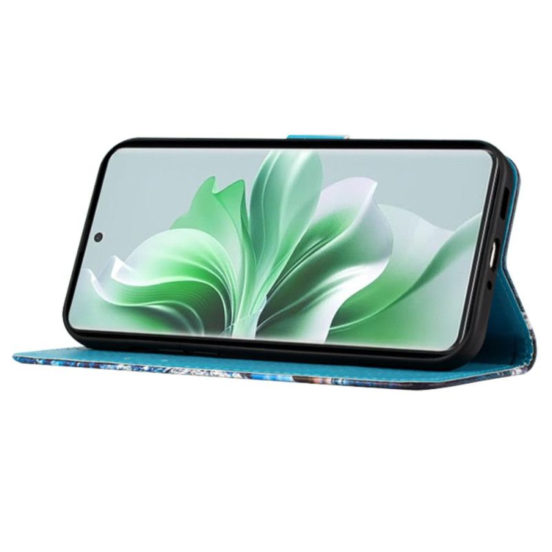 Housse Oppo Reno 11 5G Fleur de Mandala à Lanière