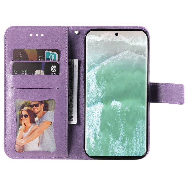 Housse Oppo Reno 11 5G Motif Floral à Lanière