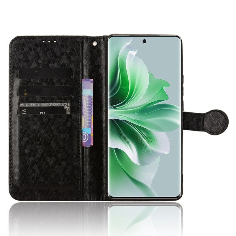 Housse Oppo Reno 11 5G Points Brillants à Lanière