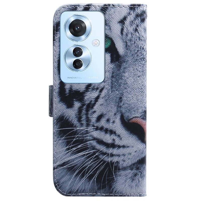 Housse Oppo Reno 11F 5G Tigre Blanc