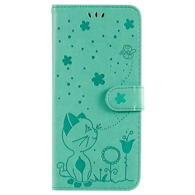 Housse Oppo Reno 12 5G Abeille et Chat