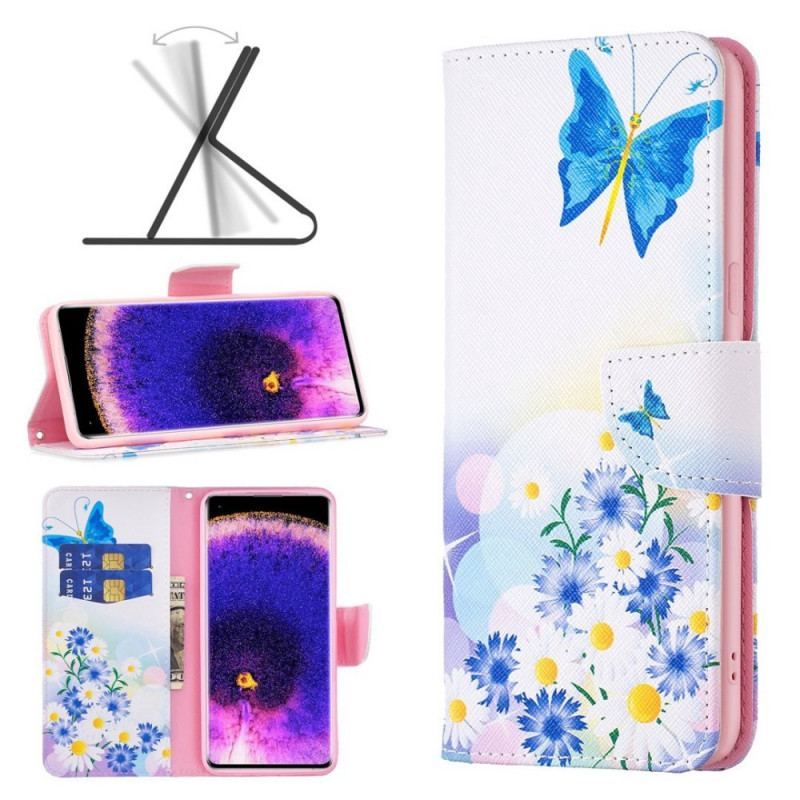 Housse Oppo Reno 7 Papillons Aquarelle