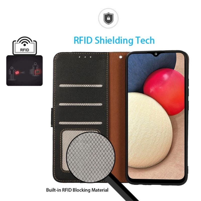 Housse Oppo Reno 7 Style Litchi RFID KHAZNEH