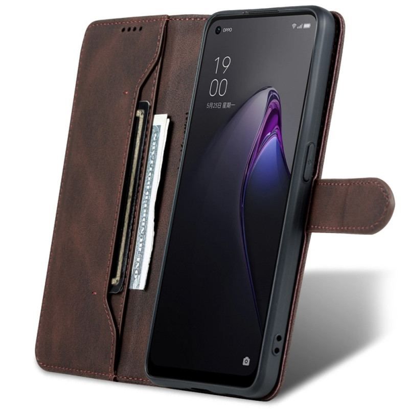 Housse Oppo Reno 8 Pro Effet Cuir Vintage AZNS