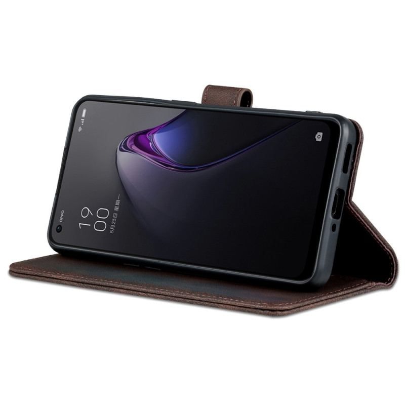 Housse Oppo Reno 8 Pro Effet Cuir Vintage AZNS