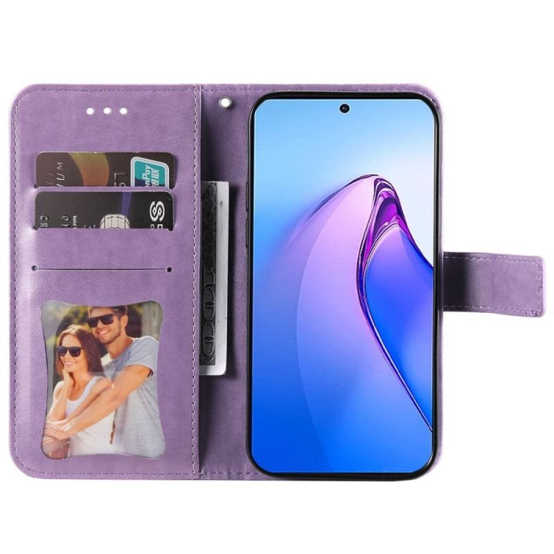 Housse Oppo Reno 8 Pro Florale à Lanière