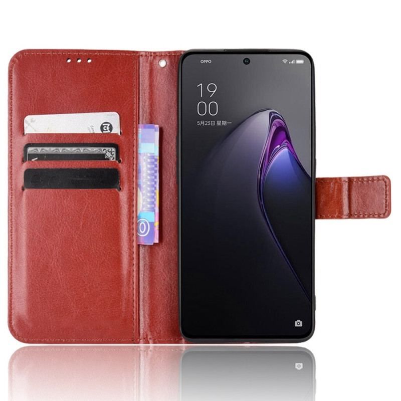 Housse Oppo Reno 8 Simili Cuir Flashy à Lanière