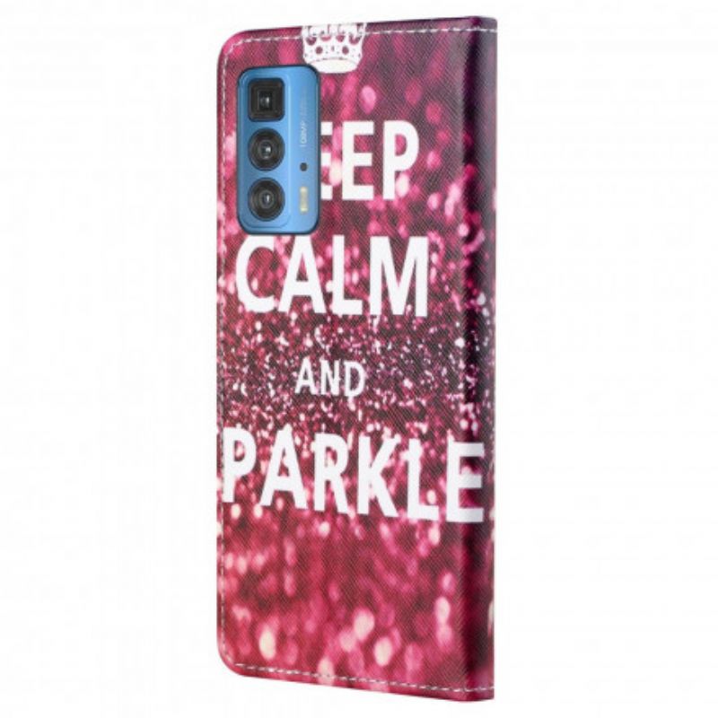 Housse Pour Motorola Edge 20 Pro Keep Calm And Sparkle