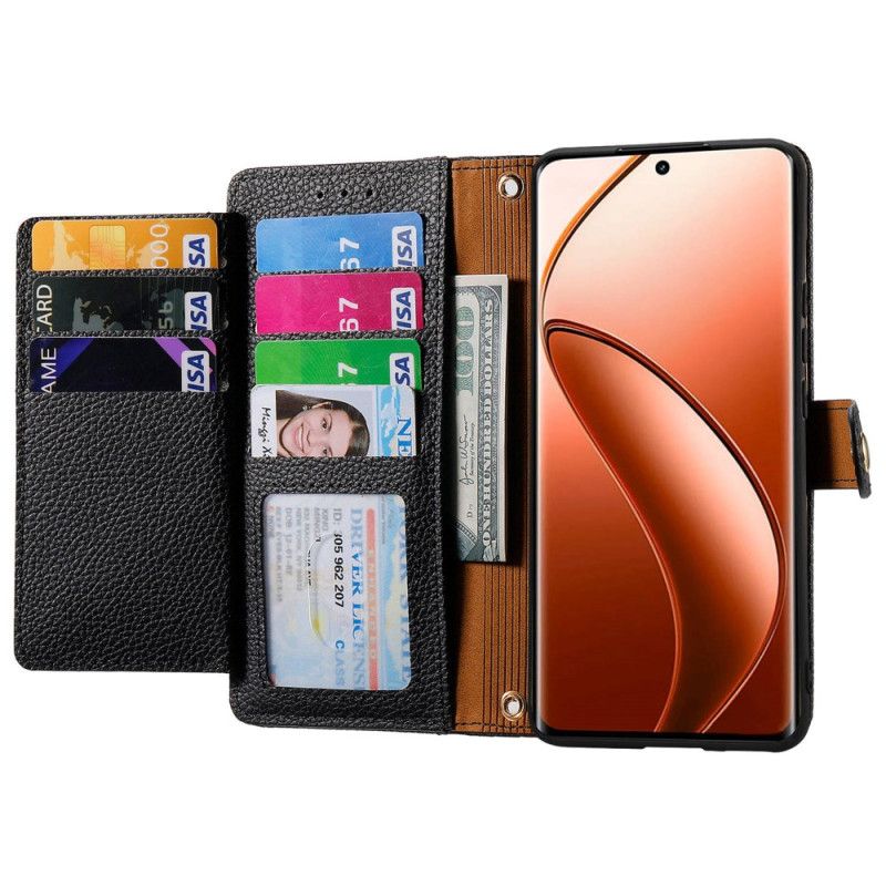 Housse Realme 12 Pro 5G / 12 Pro Plus 5G Blocage RFID Coeur à Lanière