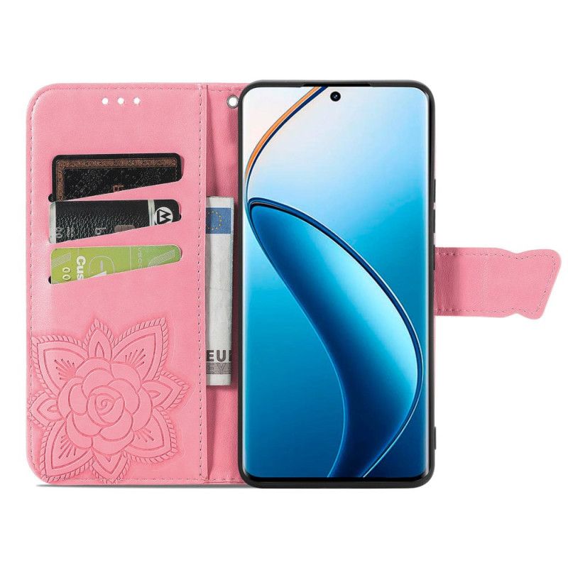 Housse Realme 12 Pro 5G / 12 Pro Plus 5G Grand Papillon à Lanière