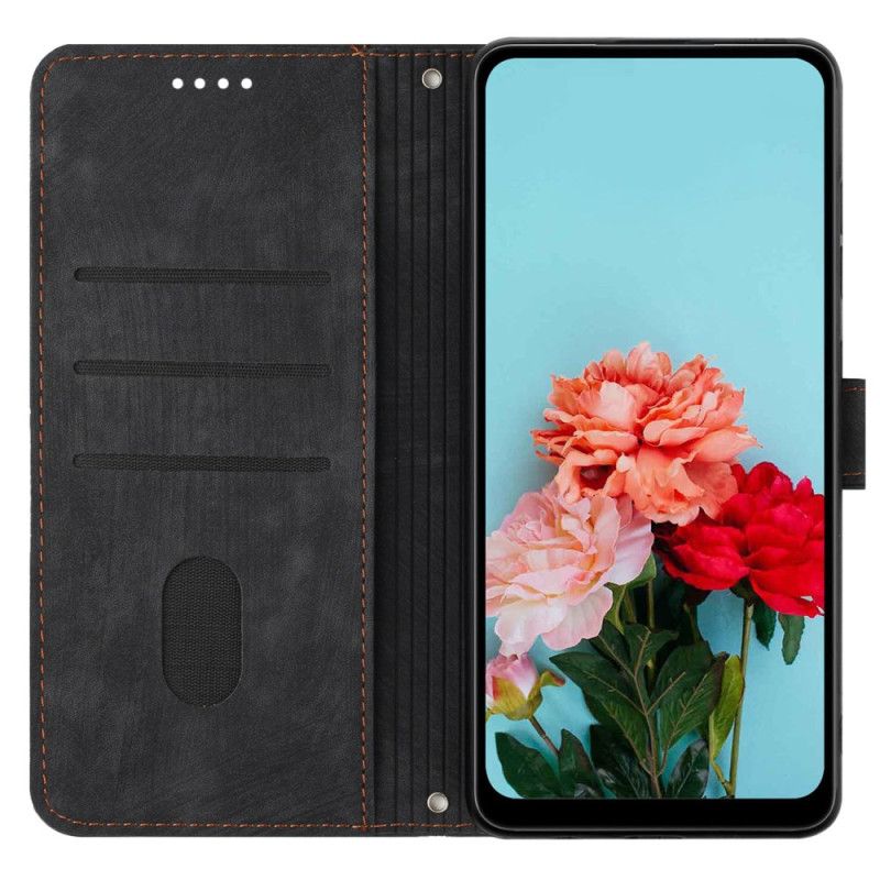 Housse Realme 12 Pro / 12 Pro Plus Lignes Géométriques à Lanière