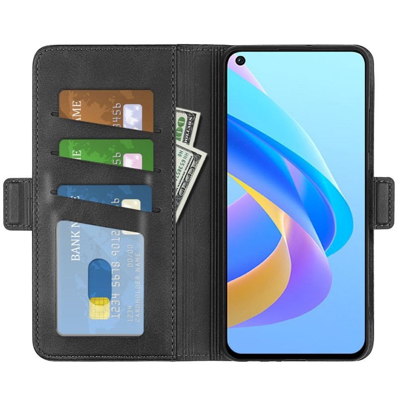 Housse Realme 9i Simili Cuir avec Porte-Cartes Oblique