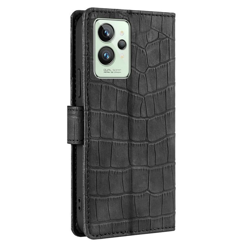 Housse Realme GT2 Pro Effet Peau de Crocodile